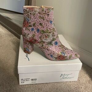 Betsey Johnson Cady Rhinestone Boot New!